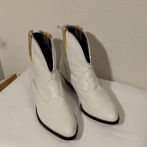 Sbicca White Western Ankle Boots